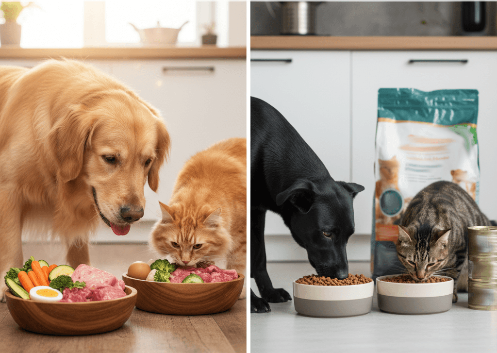 Karma naturalna a gotowa: Zalety i wady obu diet dla psa i kota