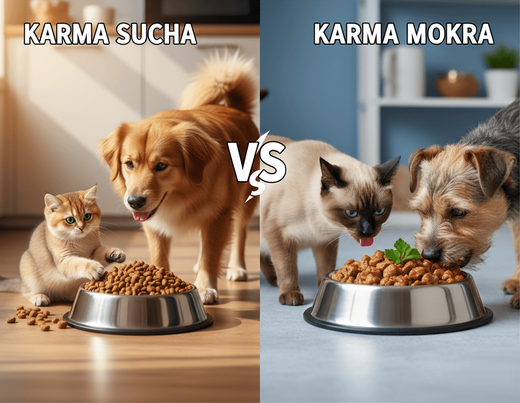 Karma sucha vs. mokra : Co jest lepsze dla Twojego pupila?