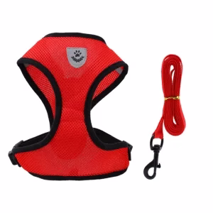 Lux Pets Szelki Oddychające Bezuciskowe Airmesh Ze Smyczą 120 Cm Czerwone Xl 38-57 Od 6 Do 8 Kg