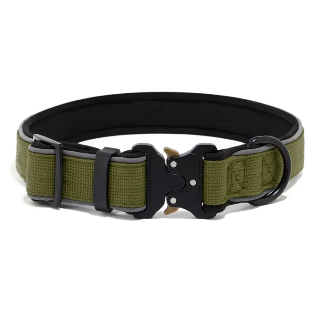 Lux Pets Obroża Alpha Reflective Zieleń Wojskowa 3.2 L 41-61 Od 22 Do 40 Kg