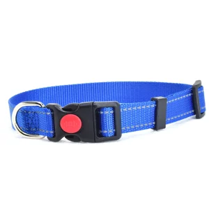 LUX PETS OBROŻA CLASSIC NYLONOWE ODBLASKOWA NIEBIESKA 2.0 M 30-45 CM OD 15 KG DO 35 KG Lux Pets Obroża Classic Nylonowa Odblaskowa Niebieska Rozmiar M , obroża dla psa od 15 do 35 kg , niebieska obroża dla psa , obroża dla Border Collie , obroża dla Australian Shepherd , obroża dla Husky Syberyjskiego , obroża dla Samojeda , obroża dla Labradora Retrievera , obroża dla Golden Retrievera , obroża dla Owczarka Niemieckiego , obroża dla Dalmatyńczyka , obroża dla Boksera , obroża nylonowa odblaskowa , bezpieczna obroża dla średniego psa , komfortowa obroża dla psa , Lux Pets obroża M , odblaskowa obroża dla średniego psa , obroża dla psa na noc , obroża regulowana