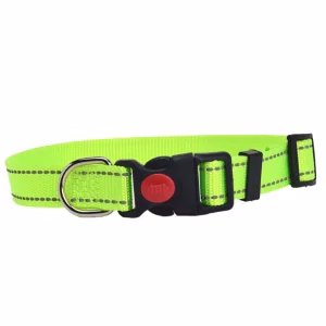 Lux Pets Obroża Classic Nylonowe Odblaskowa Zielona 1.5 S 23-37 Cm Do 15 Kg