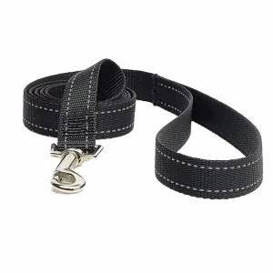 Lux Pets Smycz Classic Nylonowa Odblaskowa Czarna 2.0 Cm 150 Cm