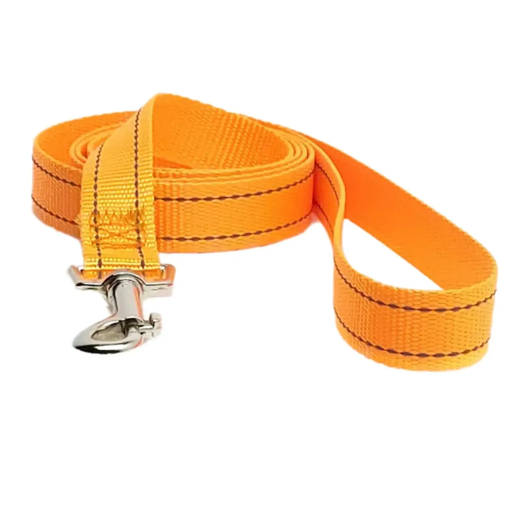 Lux Pets Smycz Classic Nylonowa Odblaskowa Pomarańczowa 2.5 Cm 120 Cm