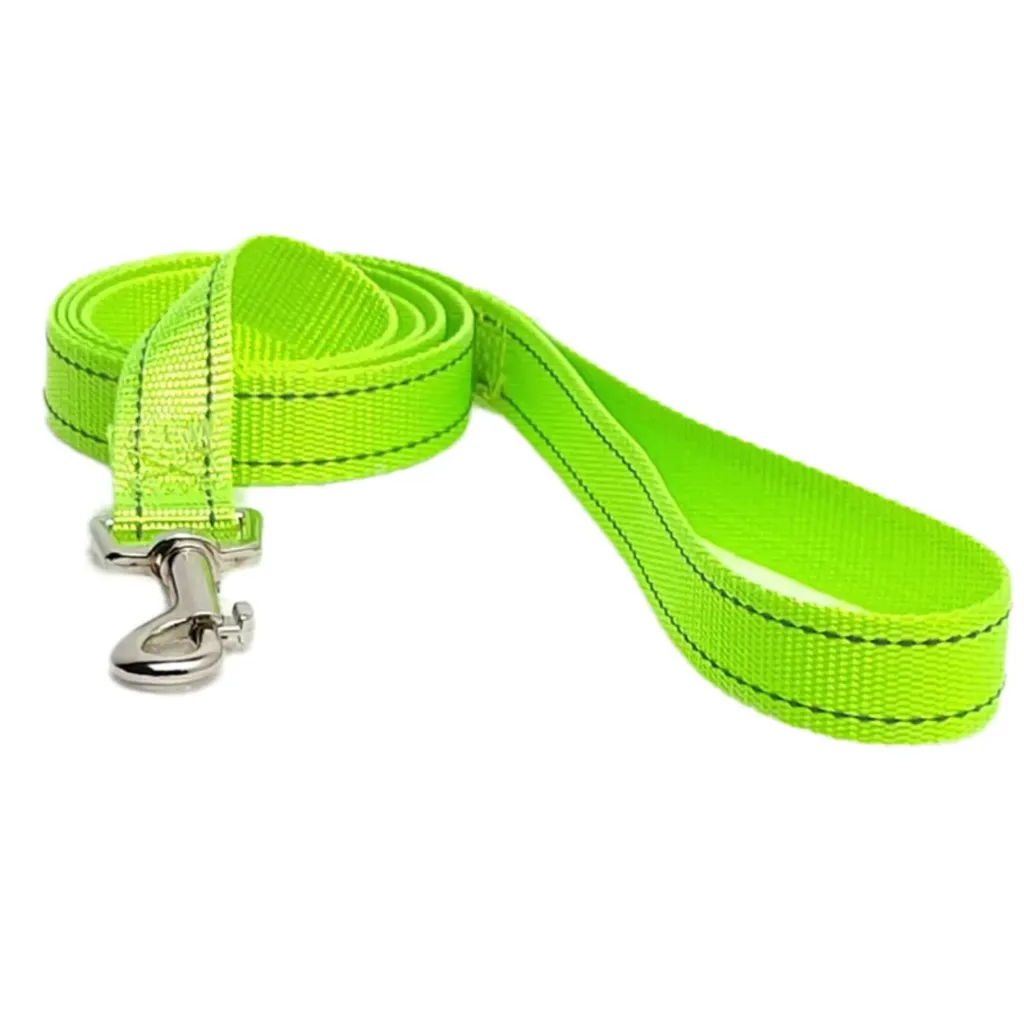 Lux Pets Smycz Classic Nylonowa Odblaskowa Zielona 1.5 Cm 120 Cm