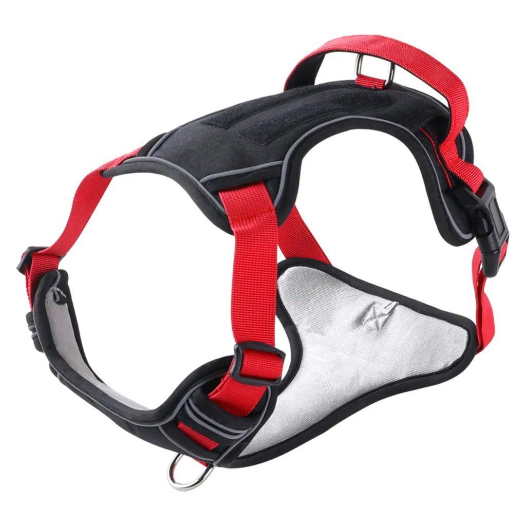 Lux Pets Uprząż Safety Reflective Szelki Odblaskowe Czerwono Czarne S 36-50 Do 15 Kg