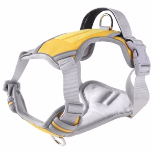 Lux Pets Uprząż Safety Reflective Szelki Odblaskowe Żółto Szare S 36-50 Do 15 Kg