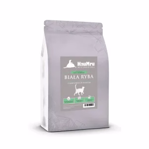 HauMru Bezzbożowa karma dla kota-Dorosły-Biała Ryba Z Kawiorem 1,5 kg