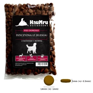 HauMru BEZZBOŻOWA-Średnia rasa-DZICZYZNA-Z JELENIA-Z BATATAMI I MORWĄ 100 G-PRÓBKA DLA PSA karma dla psa , karma bezzbożowa , karma dla psów średnich ras , karma z dziczyzną , karma z jeleniną , karma z batatami , karma z morwą , sucha karma dla psa , pełnoporcjowa karma dla psa , hipoalergiczna karma dla psa , karma dla psa z wrażliwym żołądkiem , karma dla psa z alergiami , karma dla psa na cukrzycę , karma dla psa z problemami trawiennymi , karma dla psa z łososiem , karma dla psa z omega-3 , zdrowa karma dla psa , najlepsza karma dla psa , karma dla dorosłych psów , karma premium dla psa , jelenina dla psa , bataty dla psa , morwa dla psa , karma bez zbóż , karma dla psa z problemami skórnymi , karma dla psa z lśniącą sierścią , karma dla psa z prebiotykami